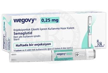 WEGOVY 0.25 MG ENJEKSIYONLUK COZELTI IÇEREN KULLANIMA HAZIR KALEM (1 KALEM) İlaç Görseli