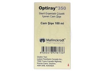 OPTIRAY 350 MG/ML ENJEKSIYONLUK COZELTI ICEREN CAM SISE 100 ML 1SISE İlaç Görseli