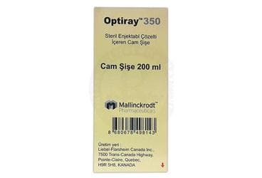 OPTIRAY 350 MG/ML ENJEKSIYONLUK COZELTI ICEREN CAM SISE 200 ML 1SISE İlaç Görseli