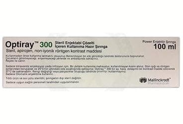 OPTIRAY 300 MG/ML ENJEKSIYONLUK COZELTI ICEREN KULLANIMA HAZIRENJEKTOR 100 ML 1 ENJEKTOR İlaç Görseli