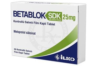 BETABLOK SDK 25 MG KONTROLLU SALIMLI FILM KAPLI TABLET (30 TABLET) İlaç Görseli