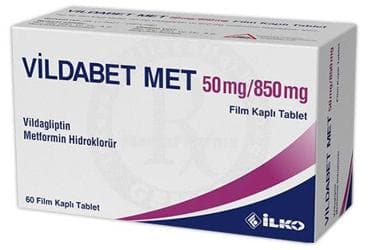 VILDABET MET 50 MG/850 MG FILM KAPLI TABLET (60 TABLET) İlaç Görseli