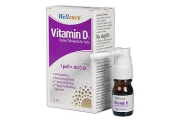 WELLCARE VITAMIN D3 SPREY 1000 IU 5 ml şişe İlaç Görseli