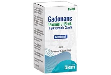 GADONANS 15 MMOL/15 ML ENJEKSIYONLUK COZELTI (15 ML) İlaç Görseli