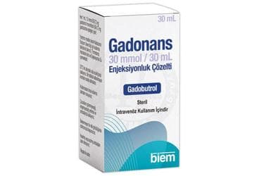 GADONANS 30 MMOL/30 ML ENJEKSIYONLUK COZELTI (30 ML) İlaç Görseli