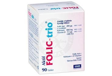 FOLIC TRIO TABLET 90 tablet İlaç Görseli