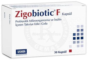ZIGOBIOTIC F KAPSUL PROBIYOTIK MIKROORGANIZMA VE INULIN ICEREN TAKVIYE EDICI GIDA 30 kapsül İlaç Görseli