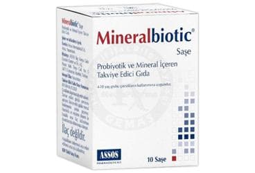 MINERALBIOTIC SASE PROBIYOTIK VE MINERAL ICEREN TAKVIYE EDICI GIDA 10 saşe İlaç Görseli
