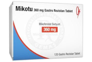 MIKOTU 360 MG GASTRO REZISTAN TABLET (120 TABLET) İlaç Görseli
