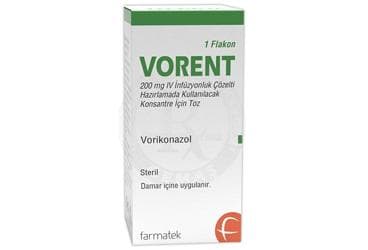 VORENT 200 MG IV INFUZYONLUK COZELTI HAZIRLAMADA KULLANILACAK KONSANTRE ICIN TOZ (1
FLAKON) İlaç Görseli