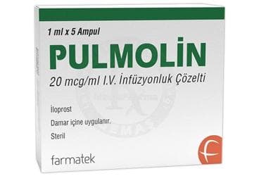 PULMOLIN 20 MCG/ML IV İNFÜZYONLUK ÇÖZELTİ (5 AMPUL) İlaç Görseli