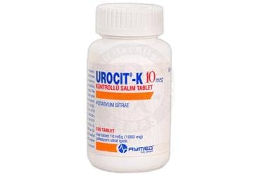 UROCIT-K(10 MEQ) 1080 MG 100 KONTROLLU SALIM TABLETI İlaç Görseli