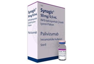SYNAGIS 50 MG/0,5 ML IM ENJEKSIYONLUK COZELTI ICEREN FLAKON (1 FLAKON) İlaç Görseli