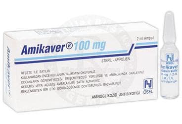 AMIKAVER 100 MG 2ML X 1 AMPUL İlaç Görseli