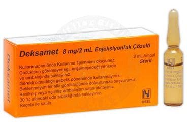 DEKSAMET 8 MG 2 ML 1 AMPUL İlaç Görseli