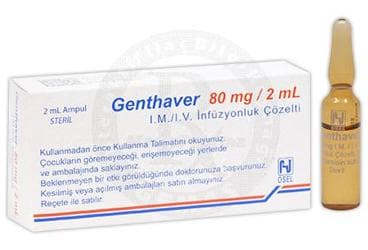 GENTHAVER   80 MG 1 AMPUL İlaç Görseli