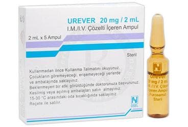 UREVER 20 MG 5 AMPUL İlaç Görseli