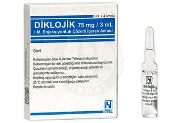 DIKLOJIK 75 MG 3 ML 4 AMPUL İlaç Görseli