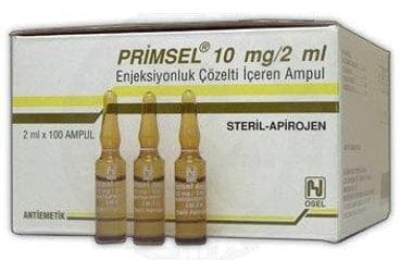 PRIMSEL 10 MG 2 ML 100 AMPUL İlaç Görseli