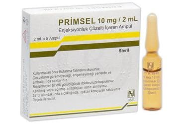 PRIMSEL 10 MG/2 ML 5 AMPUL İlaç Görseli