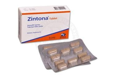 ZINTONA ZENCEFIL ICEREN TAKVIYE EDICI GIDA 20 tablet İlaç Görseli