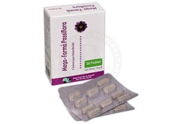 MEGA-FARMA PASSIFLORA TAKVIYE EDICI GIDA 30 tablet İlaç Görseli