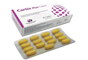CARTIA PLUS YUMURTA KABUGU ZARI, AKGUNLUK VE KURKUMIN ICEREN TAKVIYE EDICI GIDA 30 tablet İlaç Görseli