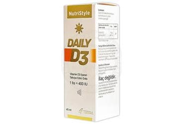 NUTRISTYLE DAILY-D3 VITAMIN D3 ICEREN TAKVIYE EDICI GIDA 45 ml şişe İlaç Görseli