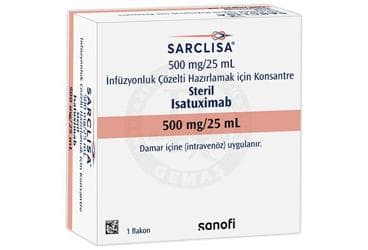 SARCLISA 500 MG / 25 ML INFUZYONLUK COZELTI
HAZIRLAMAK ICIN KONSANTRE İlaç Görseli