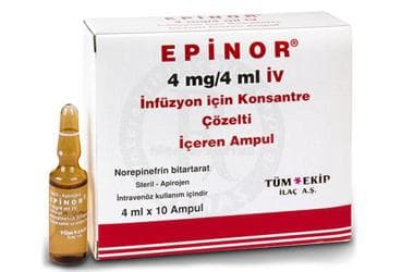 EPINOR 4 MG/4 ML IV INFUZYON ICIN KONSANTRE COZELTI ICEREN 10 AMPUL İlaç Görseli