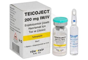 TEICOJECT 200 MG IM/IV ENJEKSIYONLUK COZELTI HAZIRLAMAK ICIN TOZ VE COZUCU İlaç Görseli