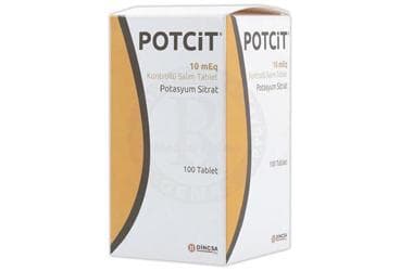 POTCIT 10 MEQ 100 KONTROLLU SALIM TABLETI İlaç Görseli