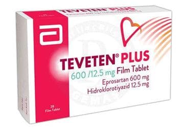 TEVETEN PLUS 600 MG /12,5 MG 28 FILM TABLET İlaç Görseli