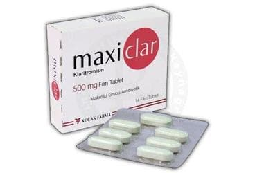 MAXICLAR 500 MG FILM KAPLI TABLET (14 FILM KAPLI TABLET) İlaç Görseli