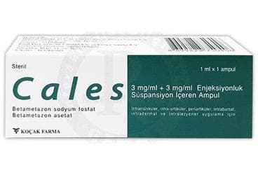 CALES 3 MG/ML + 3 MG/ML ENJEKSIYONLUK SUSPANSIYON ICEREN AMPUL ( 1 AMPUL) İlaç Görseli