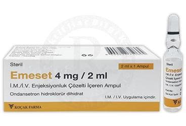 EMESET 4 MG/2ML IM/IV ENJEKSIYONLUK COZELTI ICEREN 1 AMPUL İlaç Görseli