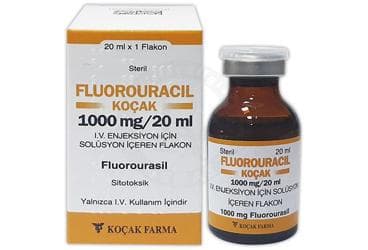 FLUOROURACIL KOCAK 1000 MG/20 ML IV ENJEKSIYON ICIN SOLUSYON ICEREN FLAKON İlaç Görseli