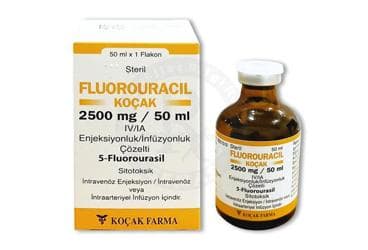 FLUOROURACIL-KOCAK 2500 MG/50 ML IV/IA ENJEKSIYONLUK/INFUZYONLUK COZELTI İlaç Görseli