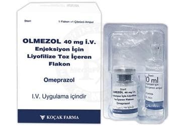 OLMEZOL 40 MG IV ENJEKSIYON ICIN LIYOFILIZE TOZ ICEREN FLAKON İlaç Görseli