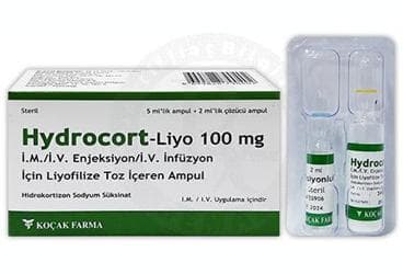 HYDROCORT-LIYO 100 MG IM/IV AMPUL İlaç Görseli