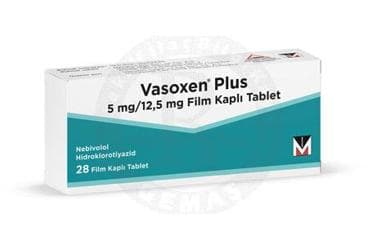 VASOXEN PLUS 5/12,5 MG FILM KAPLI TABLET (28 TABLET) İlaç Görseli