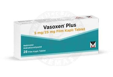 VASOXEN PLUS 5/25 MG FILM KAPLI TABLET (28 TABLET) İlaç Görseli