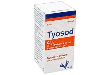 TYOSOD 0,5 G I.V. ENJEKSIYONLUK COZELTI HAZIRLAMAK ICIN TOZ İlaç Görseli