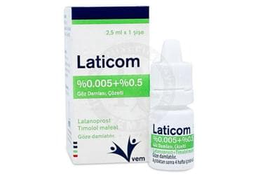 LATICOM %0.005 + %0.5 GOZ DAMLASI, COZELTI İlaç Görseli