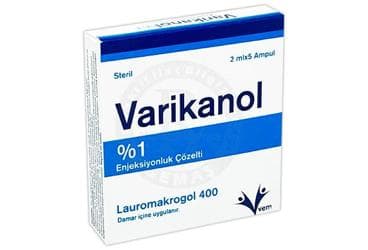 VARIKANOL %1 ENJEKSIYONLUK COZELTI İlaç Görseli
