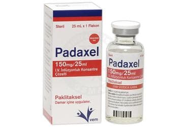 PADAXEL 150 MG/25 ML I.V. INFUZYONLUK KONSANTRE COZELTI (1 FLAKON) İlaç Görseli