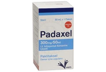 PADAXEL 300 MG/50 ML I.V. INFUZYONLUK KONSANTRE COZELTI (1 FLAKON) İlaç Görseli