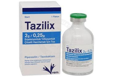TAZILIX 2 G/0,25 G ENJEKSIYONLUK/INFUZYONLUK COZELTI HAZIRLAMAK ICIN TOZ (1 ADET) İlaç Görseli