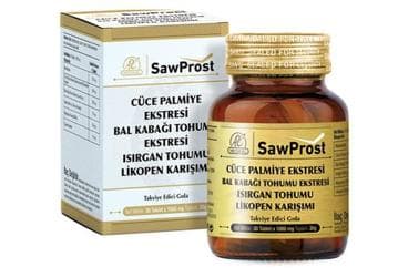 SAWPROST CUCE PALMIYE EKSTRESI BAL KABAGI TOHUMU EKSTRESI ISIRGAN TOHUMU LIKOPEN ICEREN TABLET 30 tablet İlaç Görseli