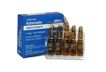 ADRENALIN 0,5 MG/ 1 ML ENJEKSIYONLUK COZELTI, 100 AMPUL İlaç Görseli